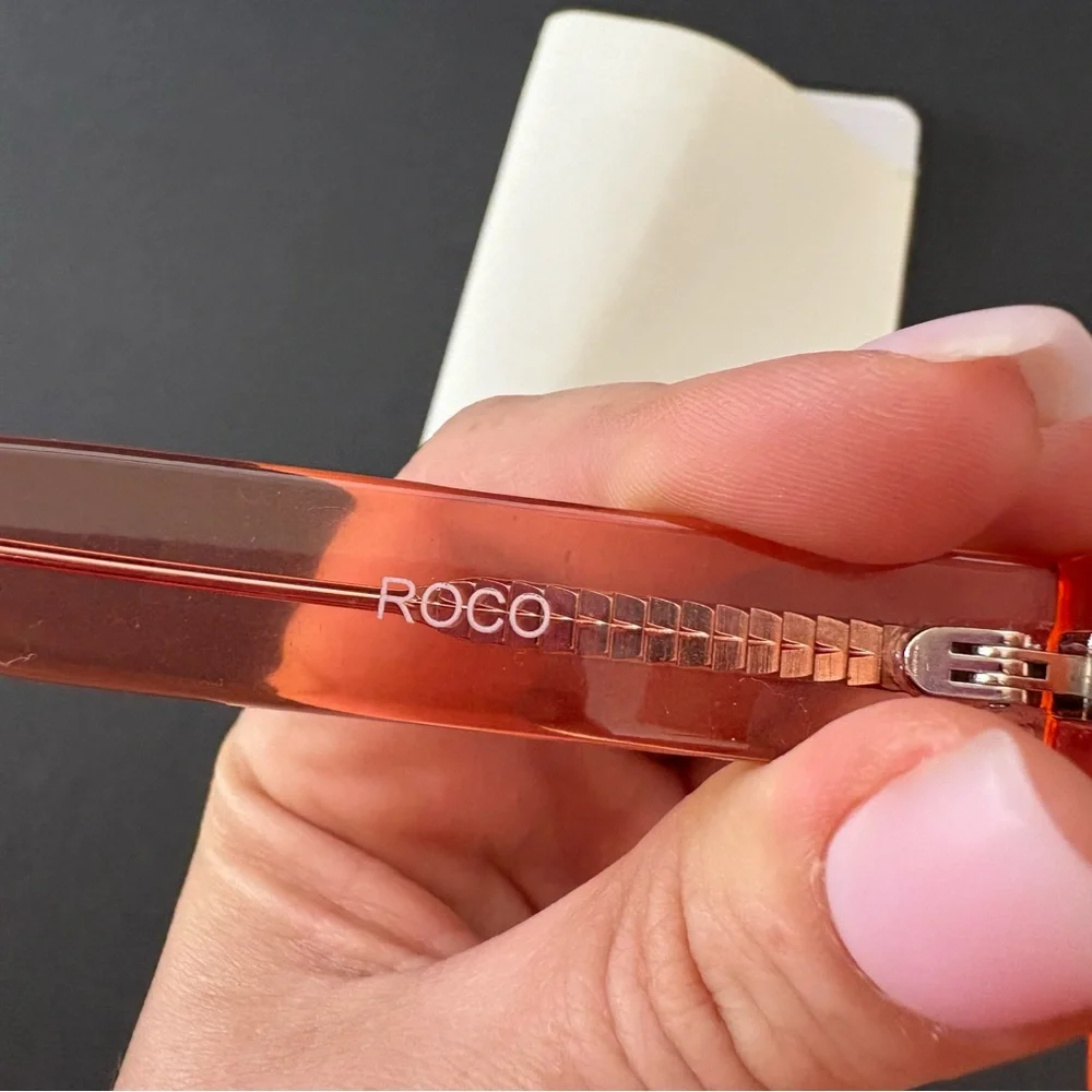 Otra Roco Retro Orange Transparent Frame Sunglasses - Picture 6 of 6